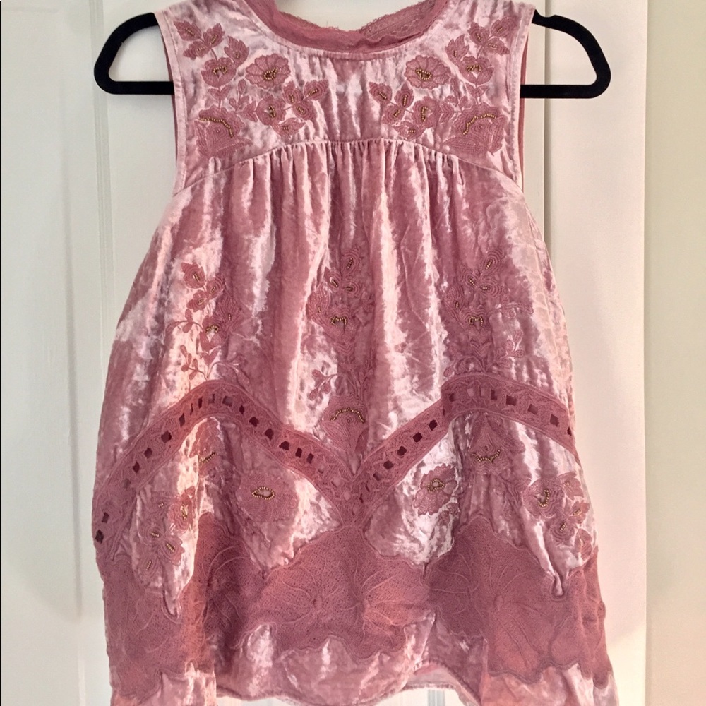 $14.00 drop! Anthropologie NWT crushed velvet top!